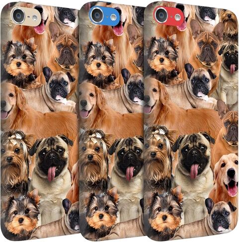 Glisten iPod Touch 7th / 6th / 5th Generation Case - Dog Collage Pug Design Printed Slim Fit & Cute Plastic Hardshell Designer Back Case for iPod Touch (7th, 6th & 5th) Gen. in Kuwait