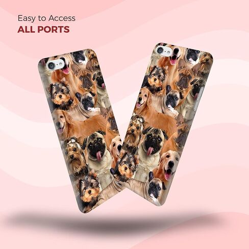 Glisten iPod Touch 7th / 6th / 5th Generation Case - Dog Collage Pug Design Printed Slim Fit & Cute Plastic Hardshell Designer Back Case for iPod Touch (7th, 6th & 5th) Gen. in Kuwait