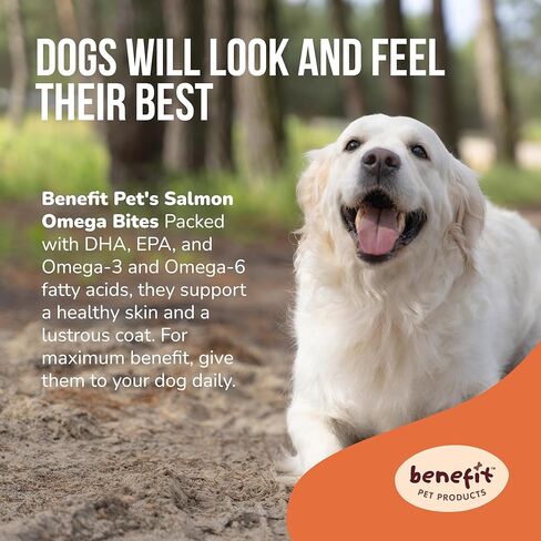 Omega 3 for Dogs - Skin & Coat Soft Chews for Dogs - Salmon Oil, EPA & DHA Fatty Acids - Itch Relief, Hot Spots, Shedding, Allergies & Hot Spot Relief - 120 Soft Chews, Made in USA in Kuwait