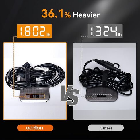 سلك تمديد خارجي بطول 25 قدم من Addlon مقاوم للماء باللون الأسود العميق 16 AWG 3 شوكات، أسلاك طويلة مرنة مثالية للاستخدام في المنزل أو المكتب، مدرج في قائمة UL in Kuwait