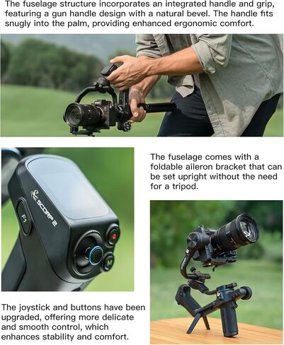 FeiyuTech Scorp Mini 3-Axis All in One Gimbal Stabilizer for Mirrorless Camera with Short Lens, Compact Cameras, Action Camera Gopro, 54-88mm Width iPhone 14 Pro, 1.3" Touch Screen, 2.6lbs Payload in Saudi Arabia