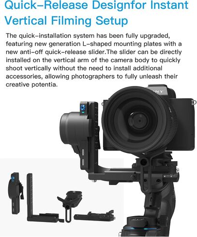 FeiyuTech Scorp Mini 3-Axis All in One Gimbal Stabilizer for Mirrorless Camera with Short Lens, Compact Cameras, Action Camera Gopro, 54-88mm Width iPhone 14 Pro, 1.3" Touch Screen, 2.6lbs Payload in Saudi Arabia
