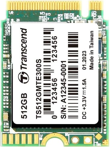 ترانسيند وسيط تخزين ذو حالة ثابتة داخلي MTE300S 256GB NVMe PCIe الجيل الثالث x4 M.2 2230 (SSD) تي ال سي ناند ثلاثي الابعاد (TS256GMTE300S) in Kuwait