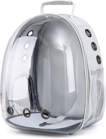 Pet Backpack Carrier with Harness Backpack for Cats, Small Dogs, Bunnies etc with Harness Included, Pet Carrier for Traveling, Walking, Hiking and Outdoor Activities (Grey) in Saudi Arabia