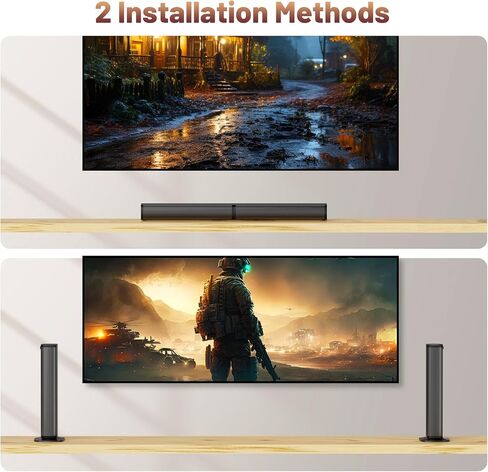 Wohome 2.1 Sound Bar for Smart TV with 5 Inches Subwoofer, 2 in 1 Detachable Soundbar with LED Colorful Backlight, Bluetooth 5.3, Optical, AUX, USB Input, Bass Adjustable, Remote/Button Control in Saudi Arabia
