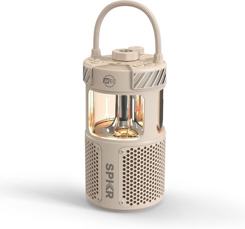 MEE audio lightSPKR مكبر صوت بلوتوث لاسلكي مع فانوس تخييم: صوت 360 درجة، 3 أوضاع صوت، لونان فاتحان وتعديل سطوع لا نهائي، IPX6 مقاوم للماء للاستخدام الداخلي والخارجي (رمال الصحراء) in Saudi Arabia