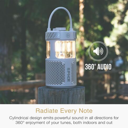 MEE audio lightSPKR مكبر صوت بلوتوث لاسلكي مع فانوس تخييم: صوت 360 درجة، 3 أوضاع صوت، لونان فاتحان وتعديل سطوع لا نهائي، IPX6 مقاوم للماء للاستخدام الداخلي والخارجي (رمال الصحراء) in Saudi Arabia
