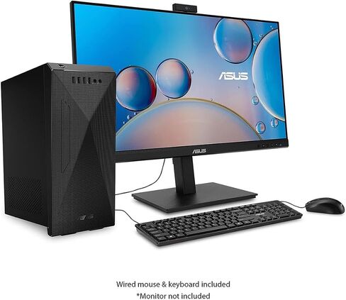اسس كمبيوتر مكتبي S501MD بمعالج انتل كور i7-12700 وذاكرة RAM DDR4 سعة 16GB وSSD PCIe 512GB وواي فاي 6 وويندوز 11 هوم، اسود، S501MD-DB704 in Saudi Arabia