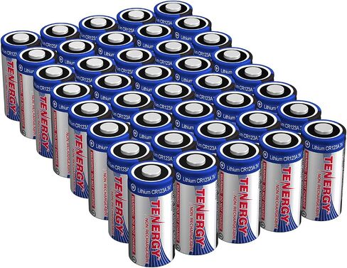 بطارية ليثيوم Tenergy 3V CR123A، بطاريات خلية CR123A عالية الأداء 1500 مللي أمبير في الساعة CR123A محمية بتقنية PTC للكاميرات، بطاريات CR123A بديلة للمصباح اليدوي، 16 حزمة (غير قابلة لإعادة الشحن) in Kuwait