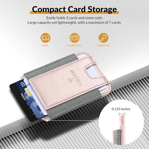 CALOOP Expandable Magnetic Wallet for Phones with MagSafe,High Waist Spacious Card Holder & Cash Wallet,Fit with iPhone 16/15/14/13/12 and Plus/Pro/Pro Max,Vegan Leather,AegisLock,Black in Saudi Arabia
