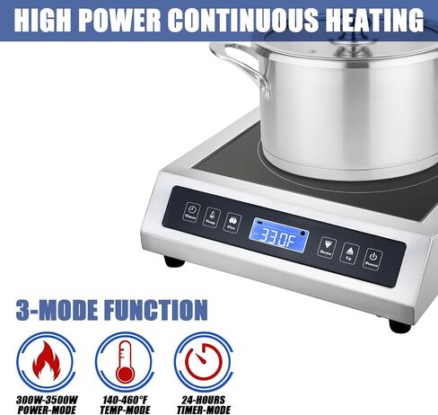 Portable Induction Cooktop, Commercial Range Countertop Burner, 1800W/120V Induction Burner with Sensor Touch and LCD Screen,Hot Plate Electric Stove for Cooking in Saudi Arabia
