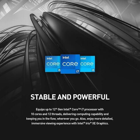MSI Cubi 5 12M, 0.7L Mini PC, Intel Core i7-1255U, 16GB(8GB*2) Memory, 512GB SSD, WiFi 6, BT 5.2, Duel LAN, Thunderbolt Type C, Black, Windows 11 PRO/3Y Advanced Replacement (12M-027US): Cubi 5 (BLK) in Saudi Arabia