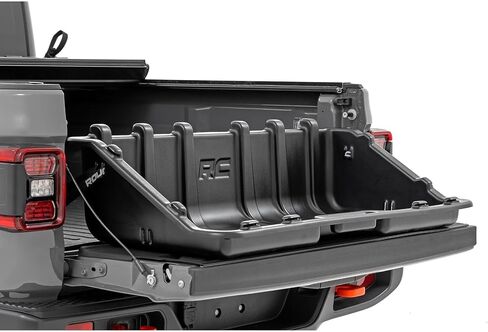 Rough Country Truck Bed Cargo Storage Box 48" – Fits All Popular Compact Trucks, Truck Bed Organizer with Slide Out Design for Easy Tailgate Access in Saudi Arabia