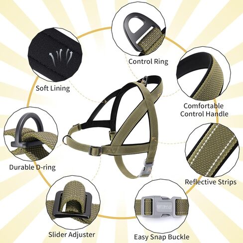 حزام مضاد للسحب للكلاب، حزام عاكس للجراء بمقبض ناعم مبطن، حزام للحيوانات الأليفة مقاوم للهروب/سريع التركيب وقابل للتعديل للكلاب الصغيرة والمتوسطة والكبيرة، سهل للتدريب على المشي (أحمر، صغير) in Kuwait