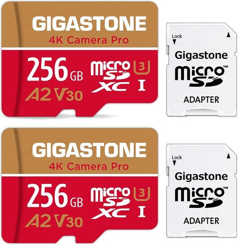 [استعادة بيانات مجانية لمدة 5 سنوات] بطاقة Gigastone 32 جيجابايت 5 عبوات Micro SD، كاميرا 4K Pro، فيديو UHD لـ GoPro، كاميرا الحركة، Wyze، DJI، Drone، R/W حتى 95/35 ميجابايت/ثانية بطاقة ذاكرة MicroSDXC UHS- أنا U3 A2 V30 in Kuwait