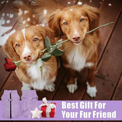 Idepet Dog Fleece Vest Sweater Zip Up Warm Pullover Dogs Jacket with D-Ring Leash Winter Cold Weater Coat Pet Sweatershirt Clothes Hoodie for Small Medium Dogs Boy Girl (Purple, M) in Saudi Arabia