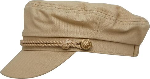 Funky Junque Greek Fisherman Newsboy Cap, Cotton Captains Bakerboy Hat in Kuwait