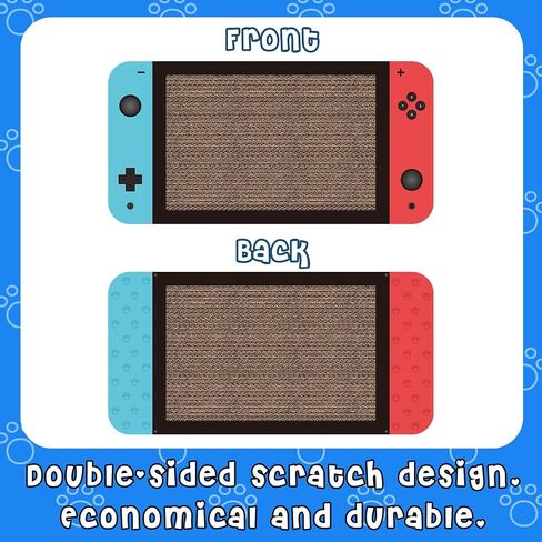 Gaming Cat Scratcher, Double Sided Cat Scratching Pad with Stickers, Game Theme Cute Kitten Interactive Toy, Kitten Toy & Cat Scratching Pad in Saudi Arabia