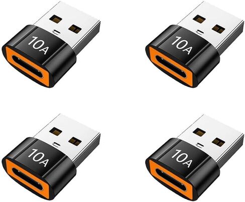 USB to USB C Adapter, 4 Pack USB C to USB Adapter USB A to USB C Adapter USB Type C Female to USB A Male Converter Replacement for Samsung S22 Ultra, S24 Plus Accessories in Saudi Arabia