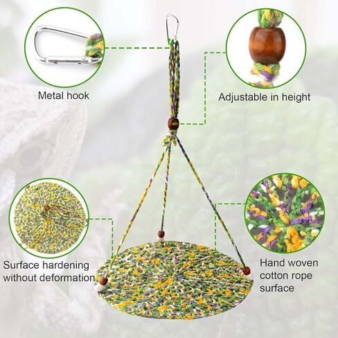 أرجوحة التنين الملتحية، ملحقات خزان التنين الملتحي، أرجوحة الزواحف أرجوحة معلقة سرير لتسلق سحلية الفهد أبو بريص in Kuwait