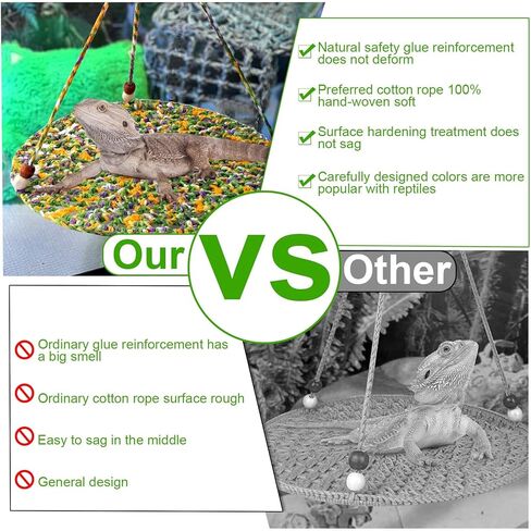 أرجوحة التنين الملتحية، ملحقات خزان التنين الملتحي، أرجوحة الزواحف أرجوحة معلقة سرير لتسلق سحلية الفهد أبو بريص in Kuwait