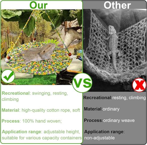 أرجوحة التنين الملتحية، ملحقات خزان التنين الملتحي، أرجوحة الزواحف أرجوحة معلقة سرير لتسلق سحلية الفهد أبو بريص in Kuwait