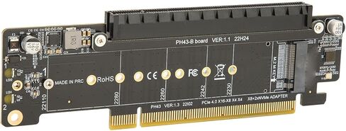 بطاقة توسيع PCIE X16، بطاقة توسيع وحدة التحكم M.2 NVMe، بطاقة توسيع منفصلة PCIE X16 إلى X8 X4 X4، تدعم PCIE4.0 متوافقة مع الإصدار 3.0 in Saudi Arabia