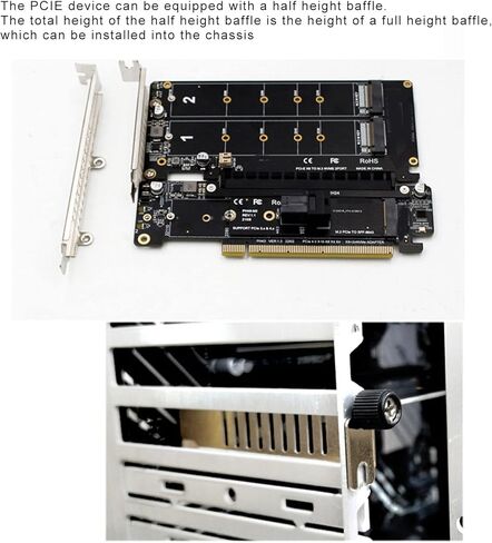 بطاقة توسيع PCIE X16، بطاقة توسيع وحدة التحكم M.2 NVMe، بطاقة توسيع منفصلة PCIE X16 إلى X8 X4 X4، تدعم PCIE4.0 متوافقة مع الإصدار 3.0 in Saudi Arabia