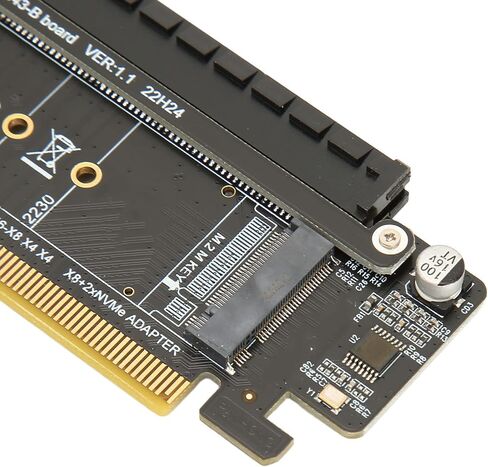 بطاقة توسيع PCIE X16، بطاقة توسيع وحدة التحكم M.2 NVMe، بطاقة توسيع منفصلة PCIE X16 إلى X8 X4 X4، تدعم PCIE4.0 متوافقة مع الإصدار 3.0 in Saudi Arabia