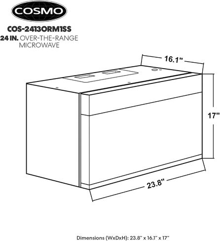 COSMO COS-3016ORM1SS 30 in Over the Range Microwave Oven with 1.6 cu. ft. Capacity in Saudi Arabia