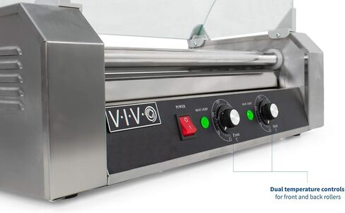 VIVO Electric 12 Hot Dog and 5 Roller Grill Cooker Warmer, Cooker Machine, HOTDG-V005 in Saudi Arabia