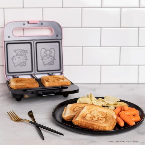 Uncanny Brands Pokemon Grilled Cheese Maker - Make Pokeball and Pikachu Sandwiches - Kitchen Appliance in Saudi Arabia