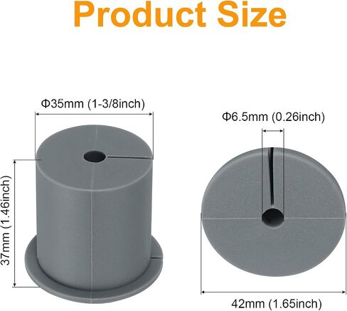 uxcell 4Pcs Wall Grommets for Cables 1-3/8 Inch Silicone Cable Wall Bushing Feed Through Cable Routing Kit Accessories Wall Cable Pass Through for Ethernet with 6.5mm Hole, Grey in Saudi Arabia