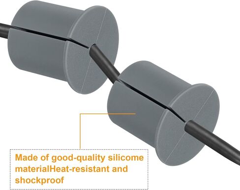 uxcell 4Pcs Wall Grommets for Cables 1-3/8 Inch Silicone Cable Wall Bushing Feed Through Cable Routing Kit Accessories Wall Cable Pass Through for Ethernet with 6.5mm Hole, Grey in Saudi Arabia