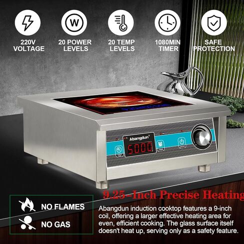 Commercial Induction Cooktop Lower Power Even Heating Hot Plate 3500W /220V Single-phase Abangdun in Saudi Arabia
