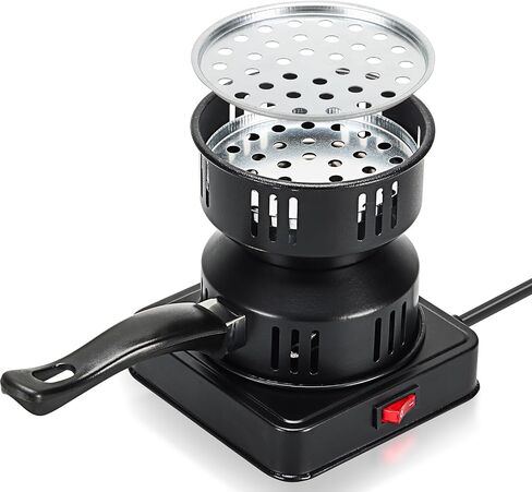 Electric Charcoal Burner,Double Layer Multipurpose Charcoal Starter,600W Fast Heating, Suitable for Family Barbecue Dinner in Kuwait