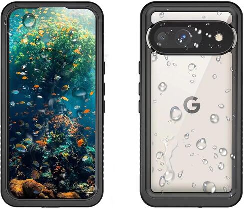 LJFLYXRI Ultimate Case for Google Pixel 9 Pro,Waterproof, Shockproof & Dustproof,Full Coverage with Screen Protector, Wireless Charging Compatible, Slim Design,Perfect for Outdoor Use Black in Saudi Arabia