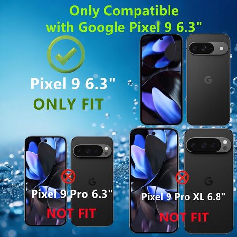 LJFLYXRI Ultimate Case for Google Pixel 9 Pro,Waterproof, Shockproof & Dustproof,Full Coverage with Screen Protector, Wireless Charging Compatible, Slim Design,Perfect for Outdoor Use Black in Saudi Arabia