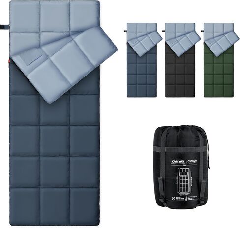 Envelope Sleeping Bag 3 Season Warm Weather Portable Compact Sleeping Bags for Adult Kids with Carry Bag for Camping Hiking Backpacking and Outdoors 59℉-77℉ in Kuwait