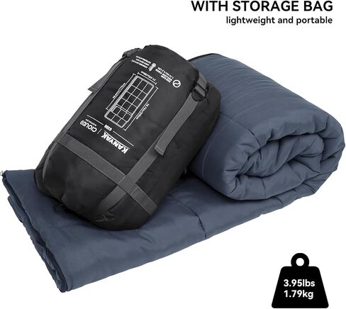 Envelope Sleeping Bag 3 Season Warm Weather Portable Compact Sleeping Bags for Adult Kids with Carry Bag for Camping Hiking Backpacking and Outdoors 59℉-77℉ in Kuwait