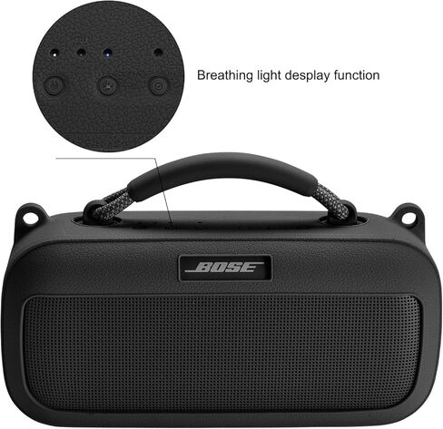 Silicone Case Cover Compatible with New Bose SoundLink Max Portable Speaker, Travel Protective Carrying Case with Shoulder Strap for Bose Bluetooth SoundLink Max (Black) in Kuwait
