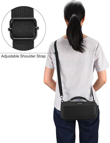 Silicone Case Cover Compatible with New Bose SoundLink Max Portable Speaker, Travel Protective Carrying Case with Shoulder Strap for Bose Bluetooth SoundLink Max (Black) in Kuwait