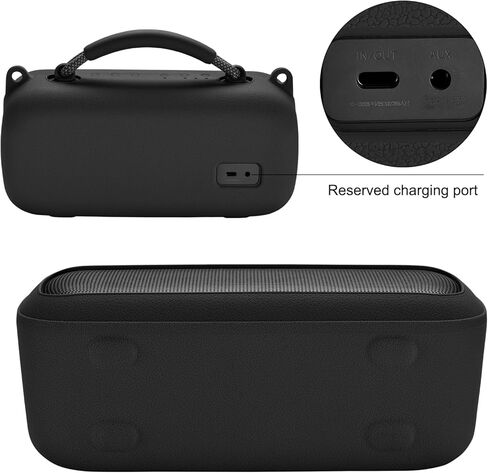 Silicone Case Cover Compatible with New Bose SoundLink Max Portable Speaker, Travel Protective Carrying Case with Shoulder Strap for Bose Bluetooth SoundLink Max (Black) in Kuwait