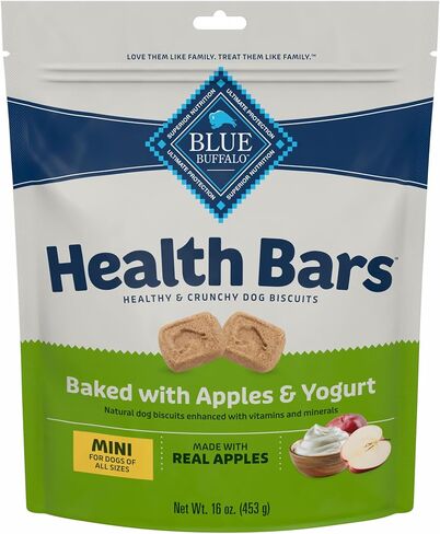 Blue Buffalo Health Bars Mini Crunchy Dog Biscuits, Oven-Baked with Natural Ingredients, Apples & Yogurt, 16-oz. Bag in Saudi Arabia