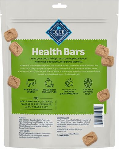 Blue Buffalo Health Bars Mini Crunchy Dog Biscuits, Oven-Baked with Natural Ingredients, Apples & Yogurt, 16-oz. Bag in Saudi Arabia