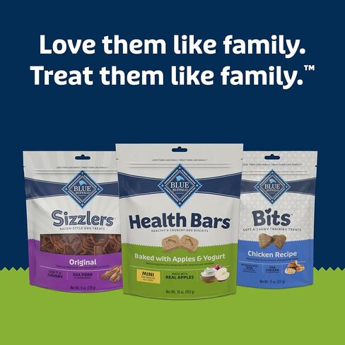 Blue Buffalo Health Bars Mini Crunchy Dog Biscuits, Oven-Baked with Natural Ingredients, Apples & Yogurt, 16-oz. Bag in Saudi Arabia