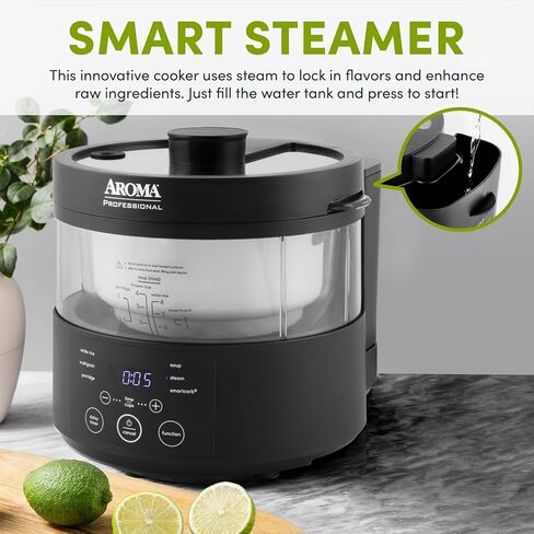 Aroma Housewares ARC-6106 Aroma Professional 6 Cups Uncooked Rice, Slow Cooker, Food Steamer, MultiCooker, Champagne in Saudi Arabia