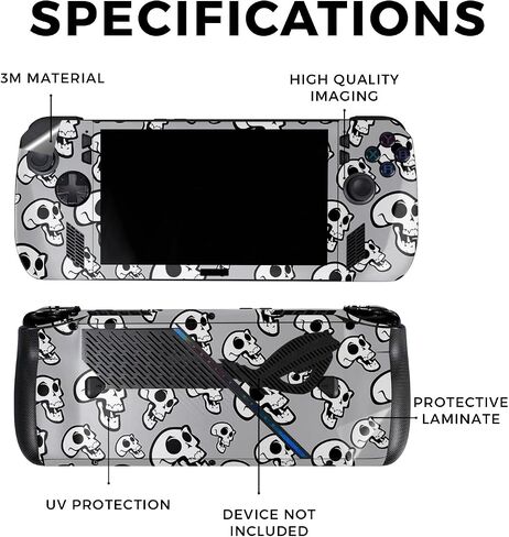 Skin Compatible with Asus ROG Ally X - Laughing Skulls - Premium 3M Vinyl Protective Wrap Decal Cover - Easy to Apply | Crafted in The USA by MightySkins in Saudi Arabia