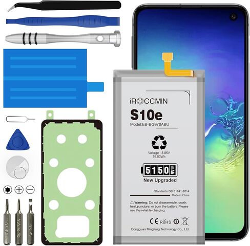 بطارية Galaxy S10E، بطارية بديلة عالية السعة 5150 مللي أمبير في الساعة لهاتف Samsung Galaxy S10E SM-G970 G970F/DS G970U G970W مع أدوات إصلاح، EB-BG970ABU in Kuwait
