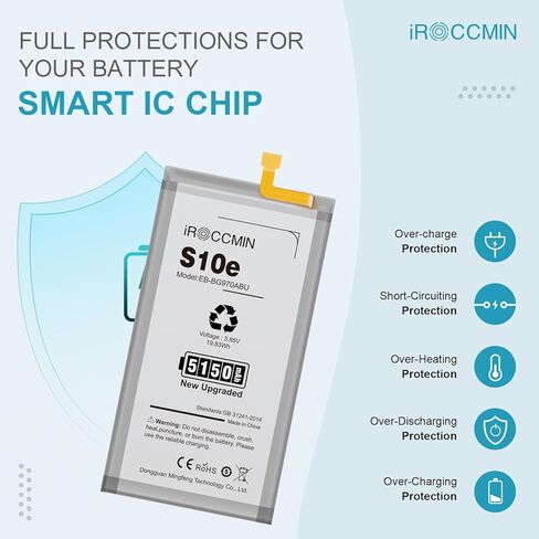بطارية Galaxy S10E، بطارية بديلة عالية السعة 5150 مللي أمبير في الساعة لهاتف Samsung Galaxy S10E SM-G970 G970F/DS G970U G970W مع أدوات إصلاح، EB-BG970ABU in Kuwait